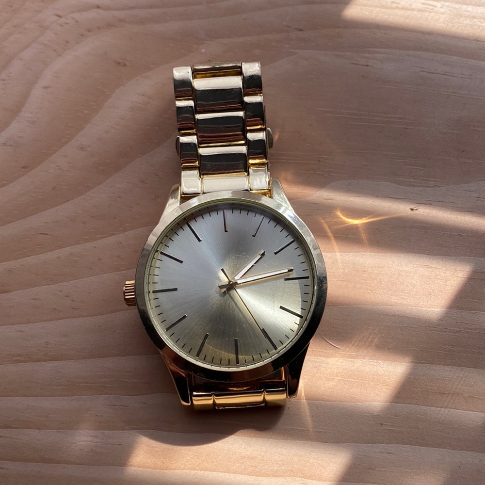 Men’s gold color stainless steel watch